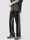 American men's spring new high street fashion brand loose straight-leg trousers with gradient distressed tie-dye wide-leg pants Item Picture
